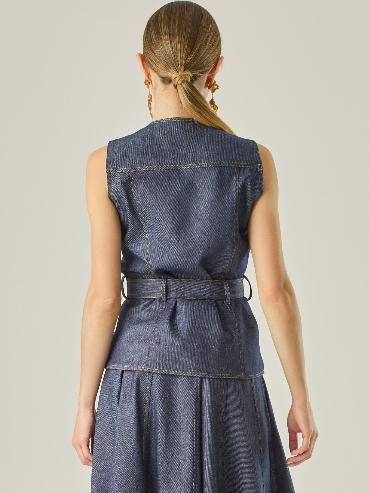 BLUSA ODILIA DARK INDIGO BLUE