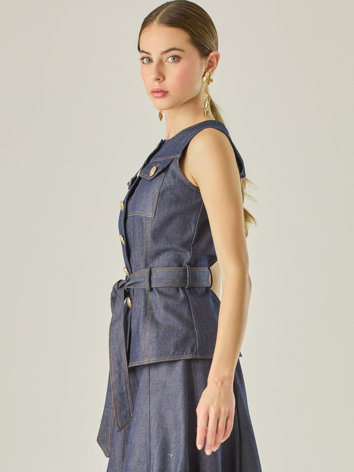 BLUSA ODILIA DARK INDIGO BLUE