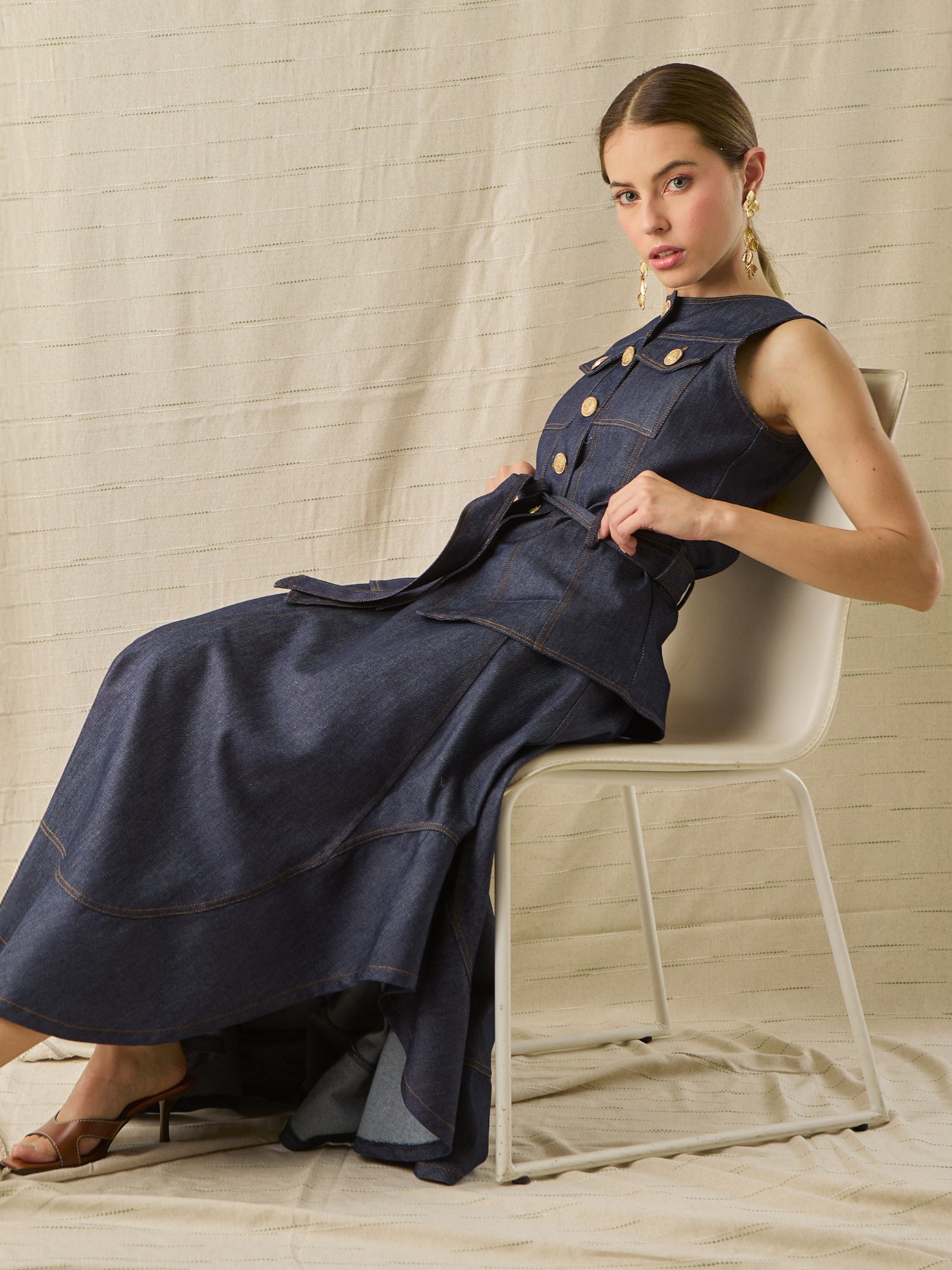 BLUSA ODILIA DARK INDIGO BLUE