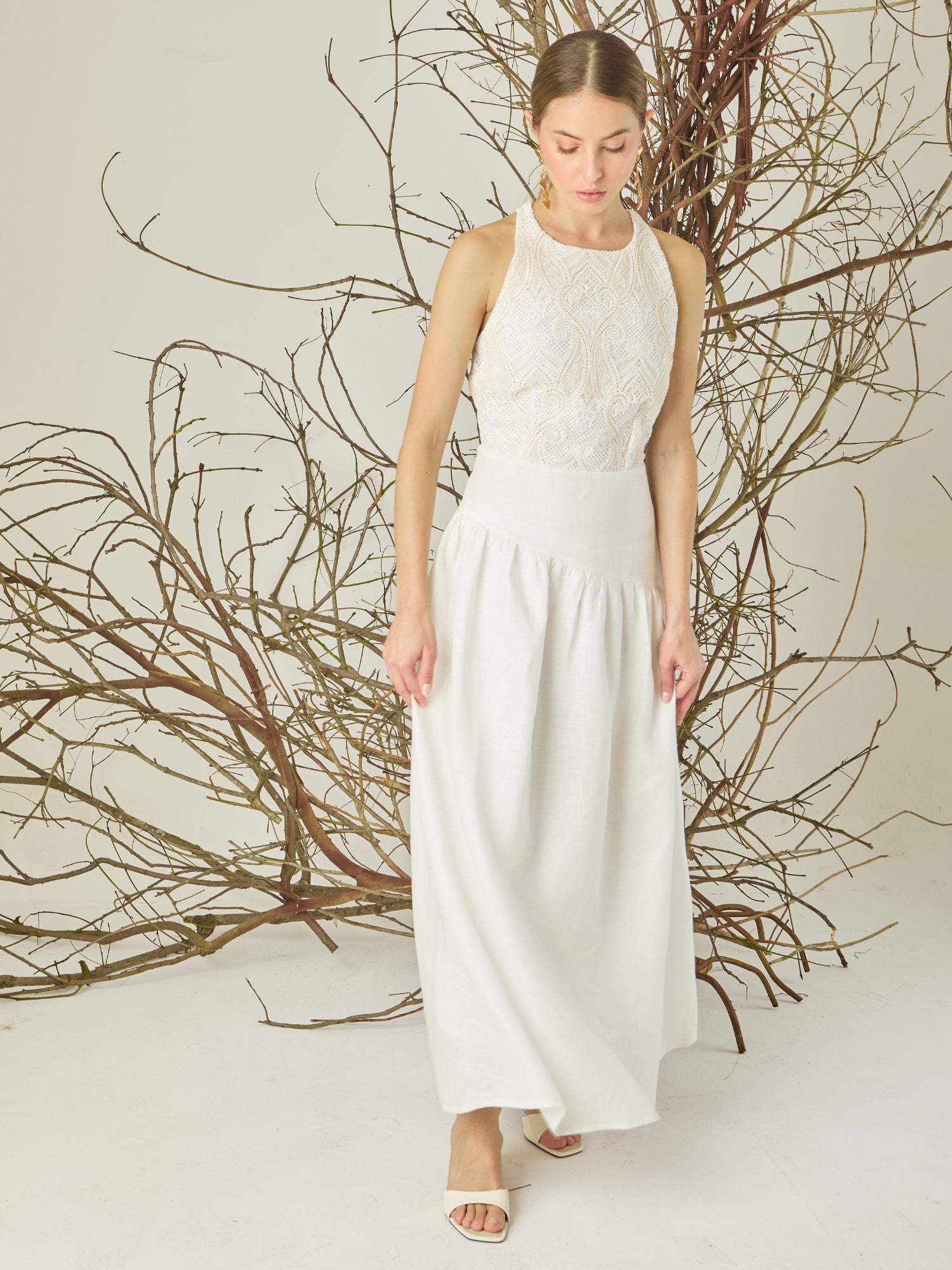 VESTIDO ARANDANY OFF WHITE
