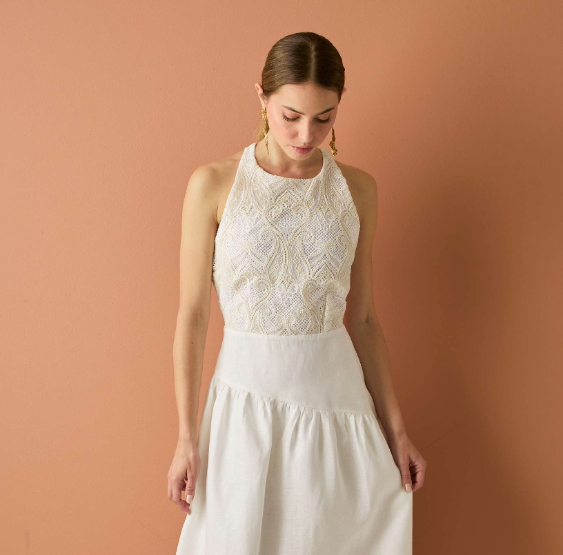 VESTIDO ARANDANY OFF WHITE